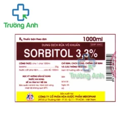 Sorbitol 3,3% Mekophar 1000ml - Dung dịch rửa trong và sau khi phẫu thuật hệ thống tiết niệu